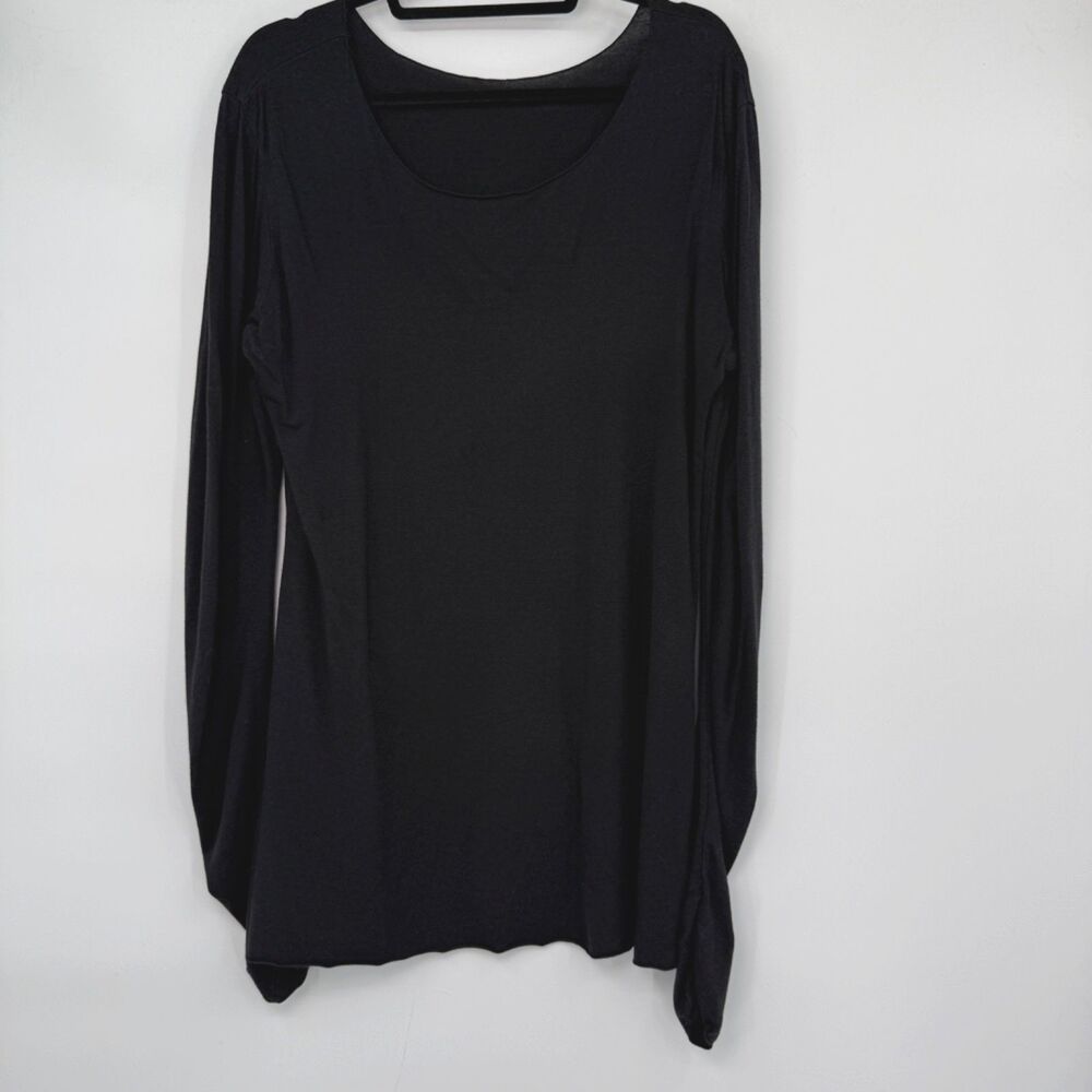 Blue Canoe‎ Women's L Black Bamboo Organic Cotton Long Sleeve T-Shirt Dress